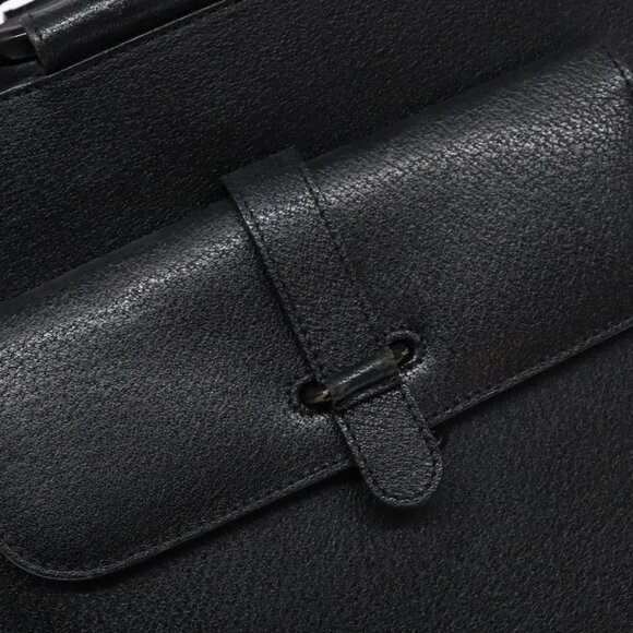 GUCCI Hand Bag Leather Black Silver 000 2058 0307 5 Auth gh750